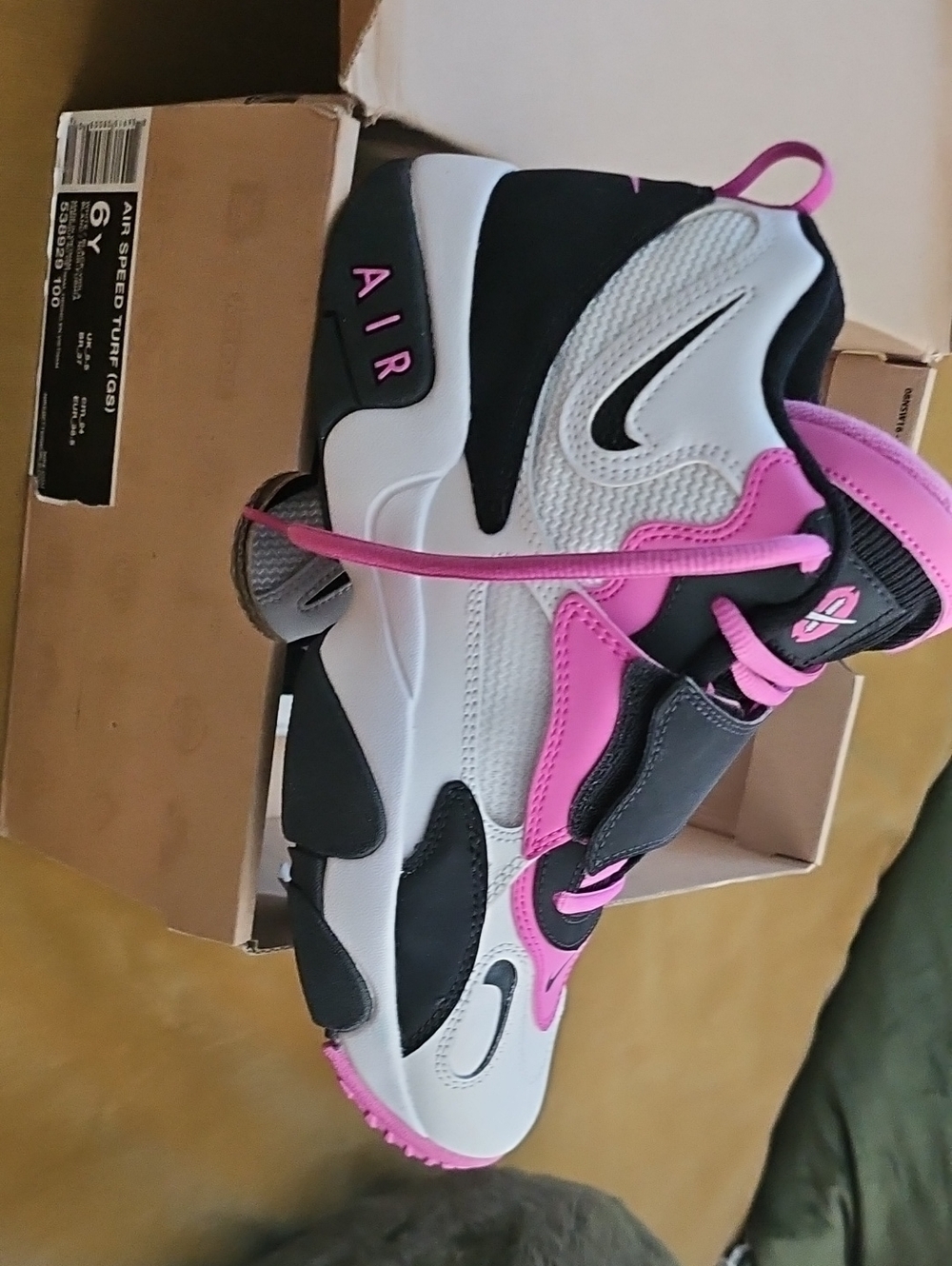 Nike Women’s White, Black & Pink Air Speed Turf Sneakers